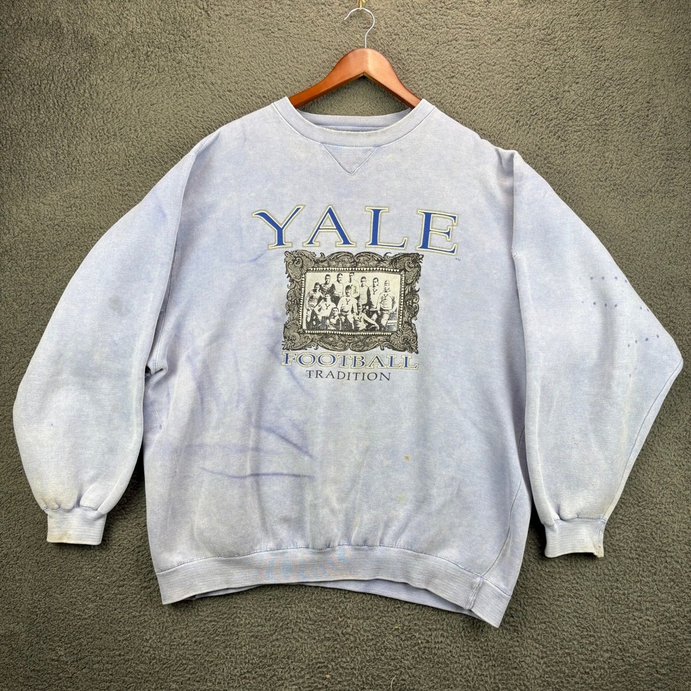 Vintage Galt Sand Yale Football Tradition Sweatshirt XL Blue Distressed Crewneck